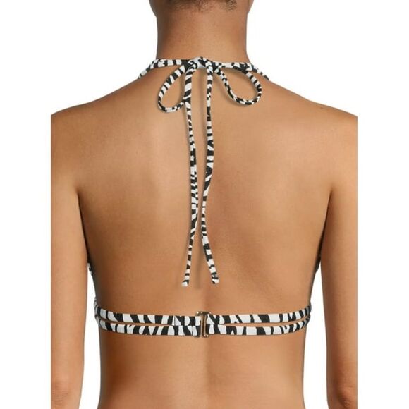 Time and Tru Women's Zebra Triangle Swimsuit Top (Sz L) & bottom (Sz M) NWT - Picture 5 of 16